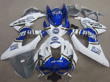 Comprar Carenados Moto Suzuki GSXR 600 2008-2010 - Blanco Azul Lucky Strike Motul