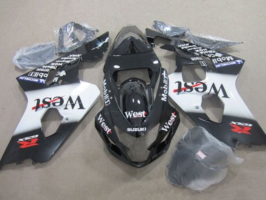 Comprar Carenados Moto Suzuki GSXR 750 2004-2005 - Negro Brillante Blanco West Mobil