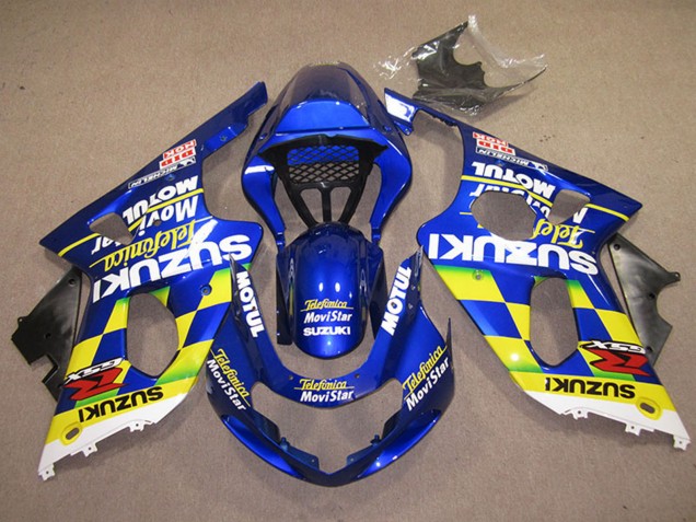 Comprar Carenados Moto Suzuki GSXR 1000 2000-2002 - Azul Amarillo Blanco Telefonica MoviStar
