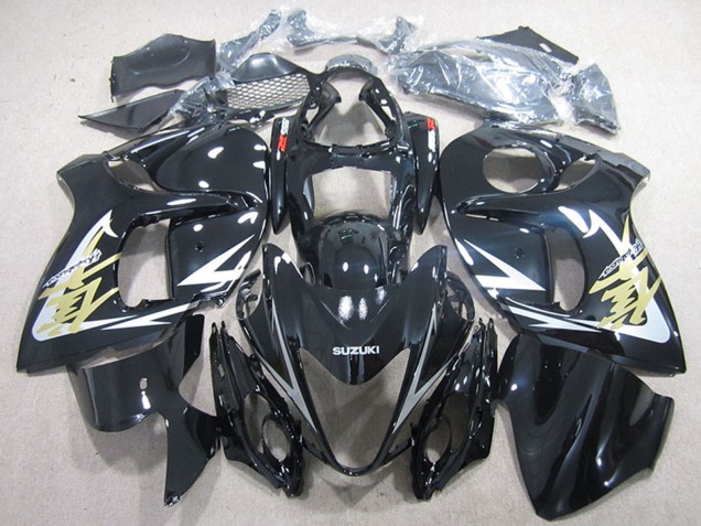 Comprar Carenados Moto Suzuki GSXR 1300 Hayabusa 2008-2020 - Negro Brillante Blanco Oro Calcomanía