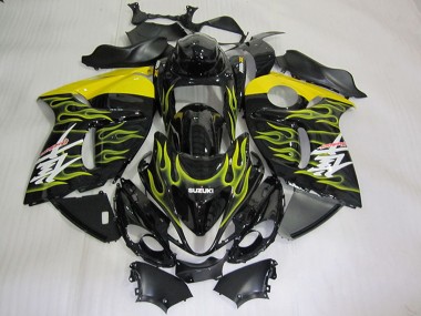 Comprar Carenados Moto Suzuki GSXR 1300 Hayabusa 2008-2020 - Negro Brillante Amarillo Llama