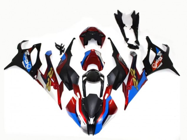 Comprar Carenados Moto BMW S1000RR 2019-2022 - Negro Azul Rojo Oro EstiloCarrera
