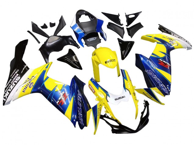 Comprar Carenados Moto Suzuki GSXR 600/750 2011-2024 - Amarillo Azul Blanco Negro Corona Extra Alstare