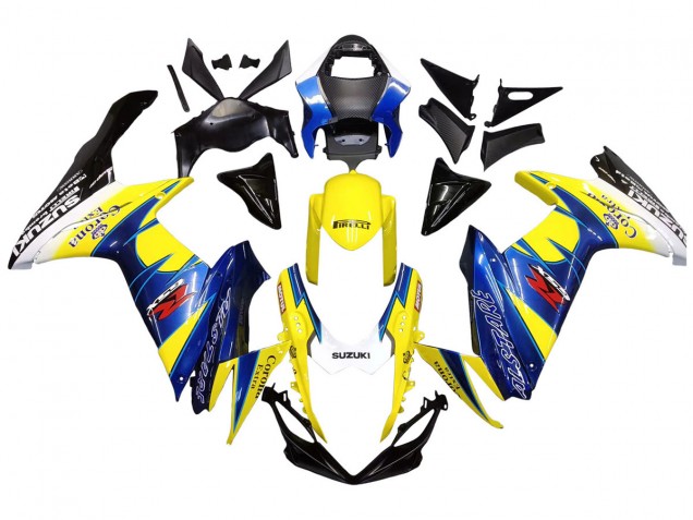 Comprar Carenados Moto Suzuki GSXR 600/750 2011-2024 - Amarillo Azul Blanco Negro Corona Extra Alstare