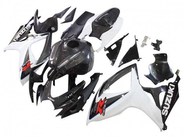 Comprar Carenados Moto Suzuki GSXR 600/750 2006-2007 - Negro Blanco FibraCarbono Estilo